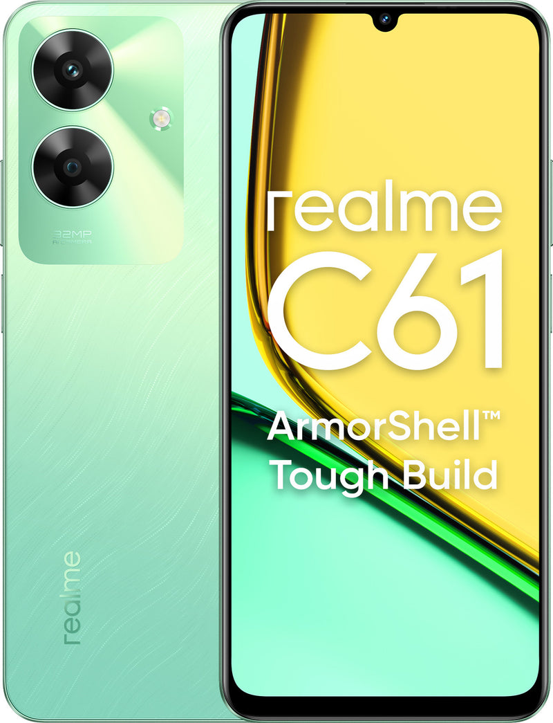 REALME C61  (SAFARI GREEN, 4GB RAM, 64GB STORAGE)