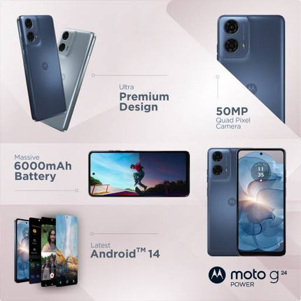 MOTOROLA G24 POWER (GLACIER BLUE, 128 GB)  (8 GB RAM) [Activated] [GRADE C]