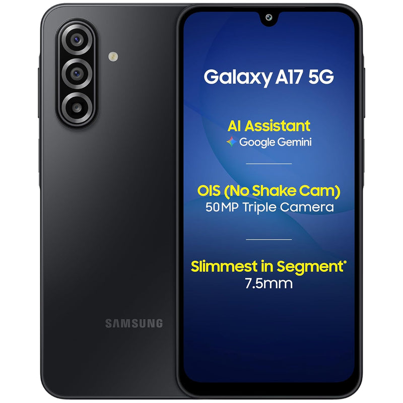 Samsung Galaxy A17 5G (8GB RAM, 128GB Storage) | 50 MP No Shake Camera | Gemini Live | Circle to Search | Super AMOLED | Corning Gorilla Glass Victus | 7.5mm Sleek | AI