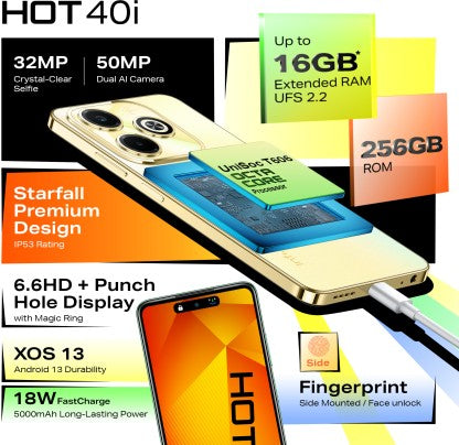 INFINIX HOT 40I (HORIZON GOLD, 256 GB)  (8 GB RAM)