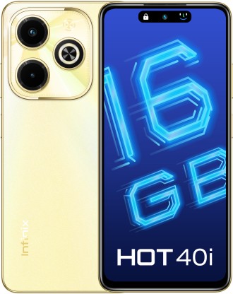 Infinix Hot 40i Horizon Gold front display – SaarBazaar