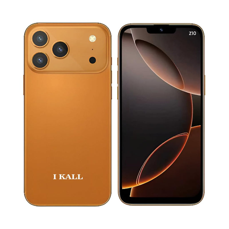 IKALL Z10 Smartphone | 6.53” HD Display | 4GB RAM, 64GB ROM | 20MP Rear + 8MP Front Camera | 5000mAh Battery | Android 14 | Octa-Core Processor (Orange)