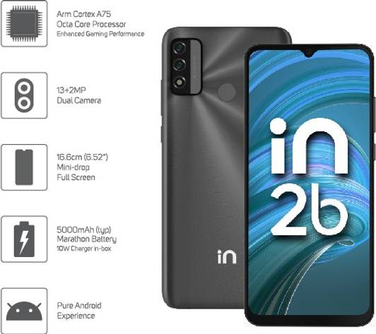 MICROMAX IN 2B (BLACK, 4GB RAM,  64GB STORAGE)