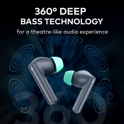 Itel Earbuds Rhythm with 30 Hours Play Time, Bluetooth 5.3, 2 Mic ENC, IPX5 Bluetooth Headset (True Wireless) | Open Box | 1 Year Warranty - SAARBazaar