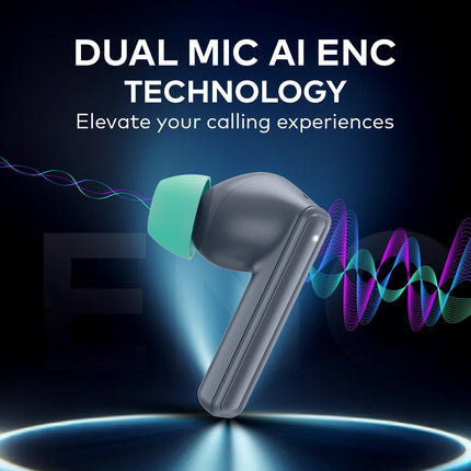 Itel Earbuds Rhythm with 30 Hours Play Time, Bluetooth 5.3, 2 Mic ENC, IPX5 Bluetooth Headset (True Wireless) | Open Box | 1 Year Warranty - SAARBazaar
