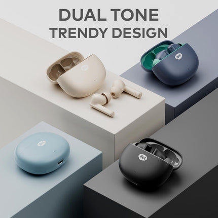 Itel Earbuds Rhythm with 30 Hours Play Time, Bluetooth 5.3, 2 Mic ENC, IPX5 Bluetooth Headset (True Wireless) | Open Box | 1 Year Warranty - SAARBazaar
