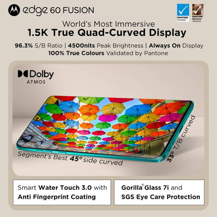 MOTOROLA EDGE 60 FUSION 5G (PANTONE AMAZONITE, 8 GB RAM, 256 GB STORAGE) - SAARBazaar