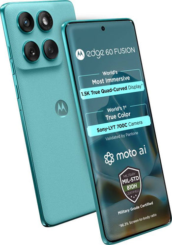MOTOROLA EDGE 60 FUSION 5G (PANTONE AMAZONITE, 8 GB RAM, 256 GB STORAGE) - SAARBazaar