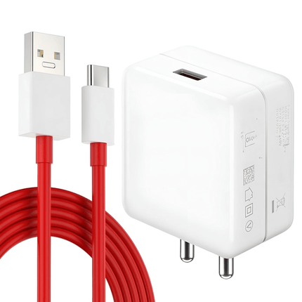 Open Box Original 85W Supervooc Super Fast Charger for One Plus True 80W Pd Charging Adapter Compatible for Realme, Oppo, Redmi, Xiaomi, Poco, iQOO, Samsung & More | Supports Dart, Dash, Warp, Vooc - SAARBazaar