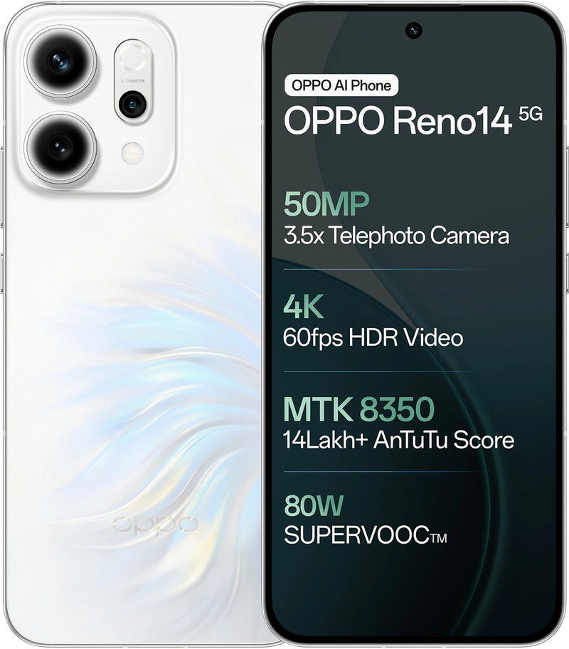 OPPO Reno 14 5G | 1 Year Warranty - SAARBazaar