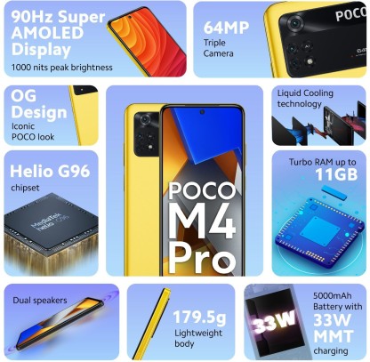 POCO M4 PRO (YELLOW, 64 GB)  (6 GB RAM) [Activated] [GRADE C]