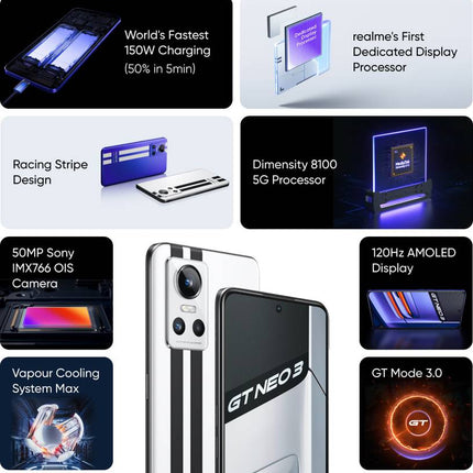 REALME GT NEO 3 (MIX COLOUR, 256 GB)  (8 GB RAM) [Used / Preowned] [GRADE C]