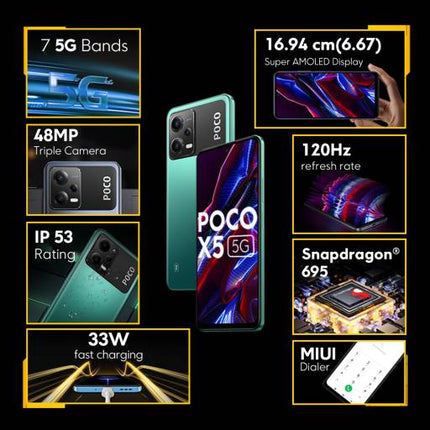 POCO X5 5G (SUPERNOVA GREEN, 128 GB)  (6 GB RAM) [Activated] [GRADE B]