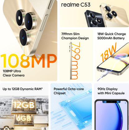 REALME C53 (MIX COLOUR, 128 GB)  (6 GB RAM) [Used / Preowned] [GRADE C]