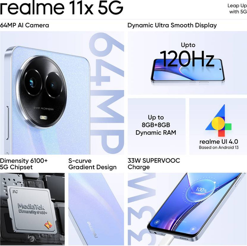 REALME 11X 5G (MIX COLOUR, 128 GB)  (8 GB RAM) [Used / Preowned] [GRADE C]