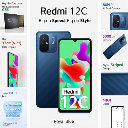 REDMI 12C (ROYAL BLUE, 64 GB)  (4 GB RAM) [Activated] [GRADE C]