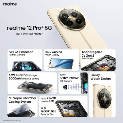REALME 12 PRO+ 5G (MIX COLOUR, 256 GB)  (12 GB RAM) [Used / Preowned] [GRADE C]