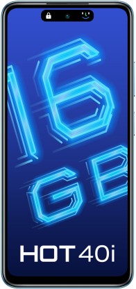 INFINIX HOT 40I Palm Blue Front View – SaarBazaar