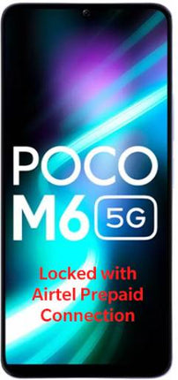 POCO M6 5G - LOCKED WITH AIRTEL PREPAID (ORION BLUE, 128 GB)  (4 GB RAM) [Activated] [GRADE A]
