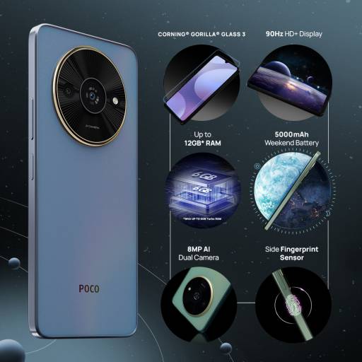 POCO C61 (ETHEREAL BLUE, 128 GB)  (6 GB RAM) [Activated] [GRADE A]