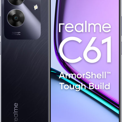 Realme C61 Marble Black front view