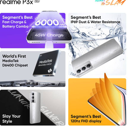 REALME P3X 5G (LUNAR SILVER, 8GB RAM, 128GB STORAGE)