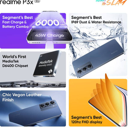 REALME P3X 5G (MIDNIGHT BLUE, 8GB RAM, 128GB STORAGE)