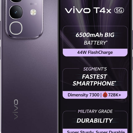 VIVO T4X 5G (PRONTO PURPLE, 6GB RAM, 128GB STORAGE)
