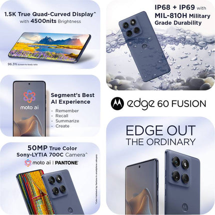 MOTOROLA EDGE 60 FUSION 5G (PANTONE SLIPSTREAM, 8 GB RAM, 256 GB STORAGE)