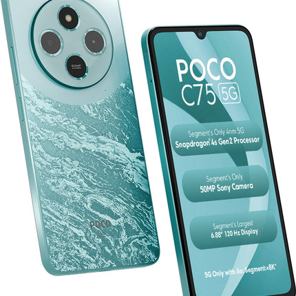POCO C75 5G  (AQUA BLISS, 4GB RAM, 64GB STORAGE)