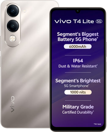 VIVO T4 LITE 5G (TITANIUM GOLD, 4GB RAM, 128GB STORAGE)