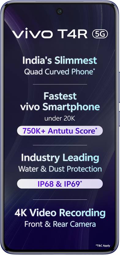 VIVO T4R 5G (TWILIGHT BLUE, 8GB RAM, 128GB STORAGE)