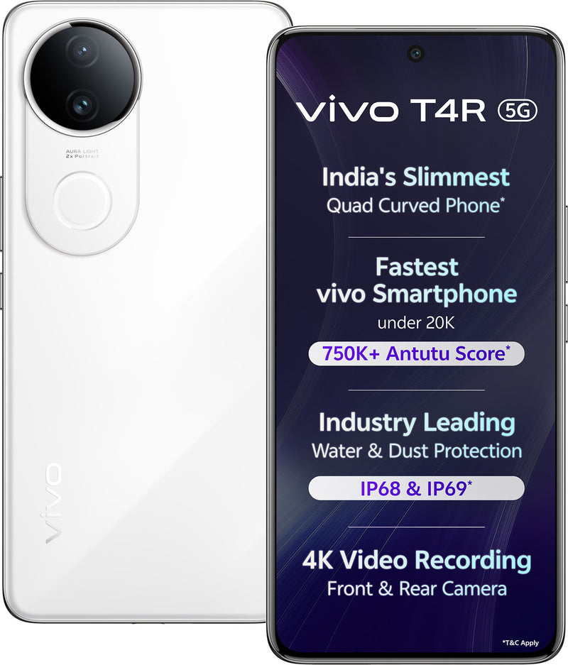 VIVO T4R 5G (ARCTIC WHITE, 8GB RAM, 128GB STORAGE)