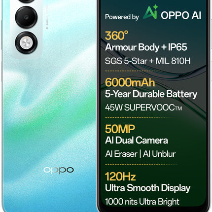 OPPO K13X 5G  (BREEZE BLUE, 6GB RAM, 128GB STORAGE)
