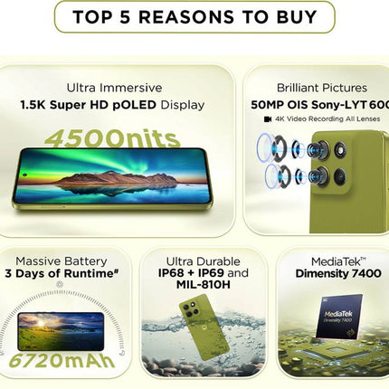 MOTOROLA G86 POWER 5G (PANTONE SPELLBOUND, 8GB RAM, 128GB STORAGE)