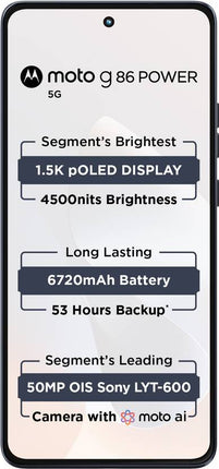 MOTOROLA G86 POWER 5G (PANTONE SPELLBOUND, 8GB RAM, 128GB STORAGE)