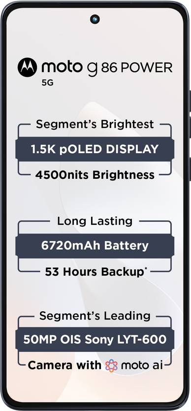 MOTOROLA G86 POWER 5G (PANTONE SPELLBOUND, 8GB RAM, 128GB STORAGE)