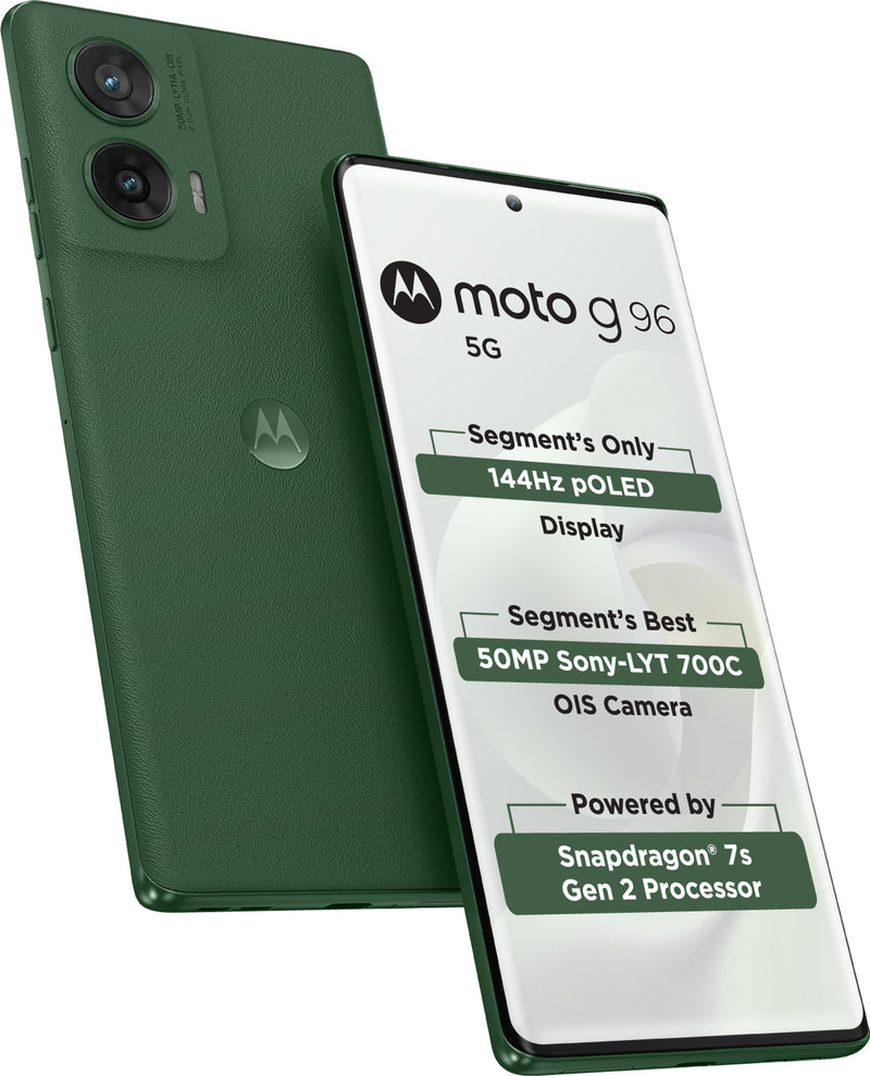 Motorola G96 5G Pantone Greener Pastures 8GB 128GB front view – SaarBazaar