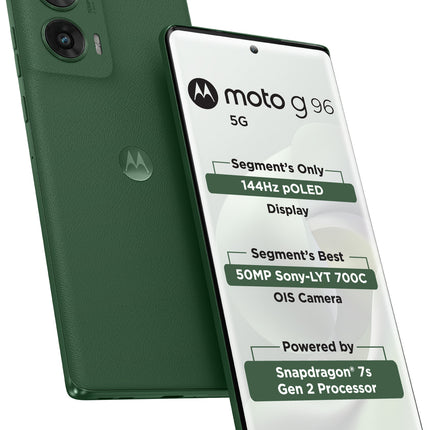 MOTOROLA G96 5G (PANTONE GREENER PASTURES, 8GB RAM, 128GB STORAGE)