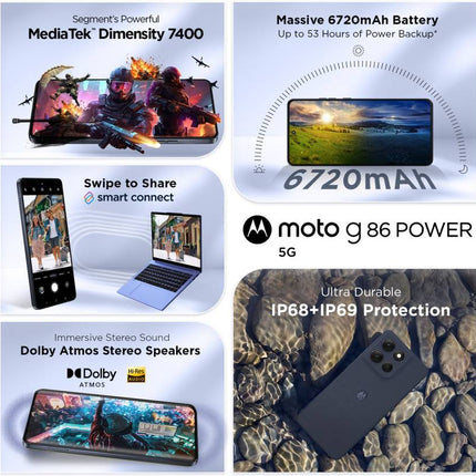 MOTOROLA G86 POWER 5G (PANTONE SPELLBOUND, 8GB RAM, 128GB STORAGE)