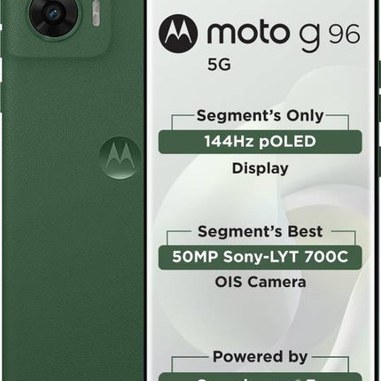 MOTOROLA G96 5G (PANTONE GREENER PASTURES, 8GB RAM, 128GB STORAGE)