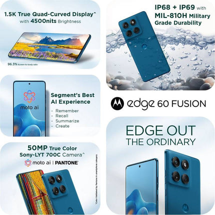 MOTO EDGE 60 FUSION 5G (MIX COLOUR, 8GB RAM, 256GB STORAGE) [Activated] [GRADE B]