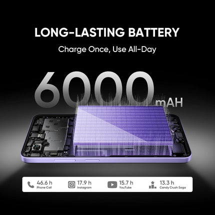 realme NARZO 80 Lite 5G (Crystal Purple, 6GB+128GB) | 6000mAh Long-Lasting Battery | MediaTek Dimensity 6300 5G | AI Assist | IP64 Rated Water & Dust Resistance | Military-Grade Durability | 1 Year Brand Warranty