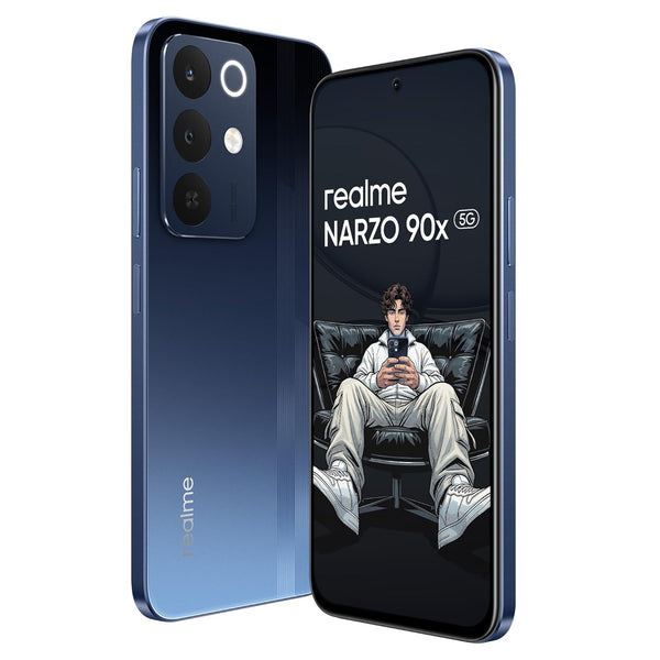 realme NARZO 90x 5G (Flash Blue,8GB+128GB) | 7000mAh + 60W Biggest Battery & Fastest Charging in The Segment* | 144Hz Bright Display | Sony 50MP AI Rear Camera | AI Assist | 400% Ultra Boom Speaker