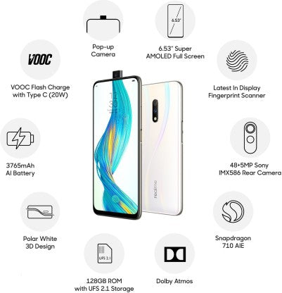REALME X (POLAR WHITE, 128 GB)  (4 GB RAM) [Activated] [GRADE A]