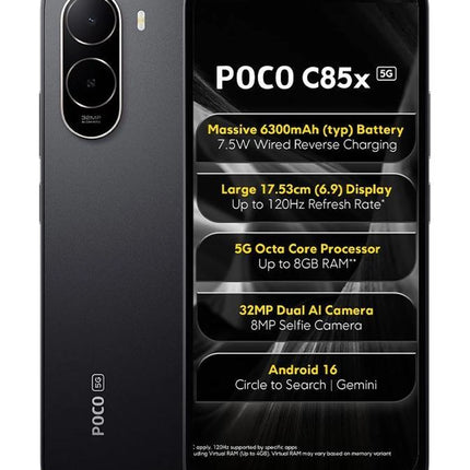 Poco C85x 5G | 1 Year Warranty