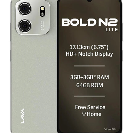 Lava Bold N2 Lite | 1 Year Warranty