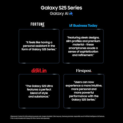 Samsung Galaxy S25 Ultra 5G Mobile with Galaxy AI (Titanium Black, 12GB RAM, 256GB Storage),Titanium Frame,Ultra Gaming with Snapdragon 8 Elite,200MP Camera with ProVisual Engine,5000mAh Battery, 1 Year Warranty - SAARBazaar