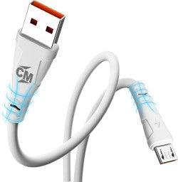 CALLMATE MICRO USB CABLE 1.5 M 12W FAST CHARGING CABLE FOR MICRO DEVICES  (COMPATIBLE WITH SMART PHONE, ANDROID, WHITE, ONE CABLE)