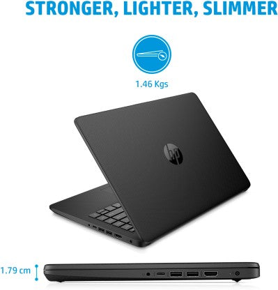 HP 14S INTEL PENTIUM QUAD CORE (8 GB/256 GB SSD/WINDOWS 11 HOME) 14S-DQ3033TU THIN AND LIGHT LAPTOP  (14 INCH, JET BLACK, 1.46 KG, WITH MS OFFICE)